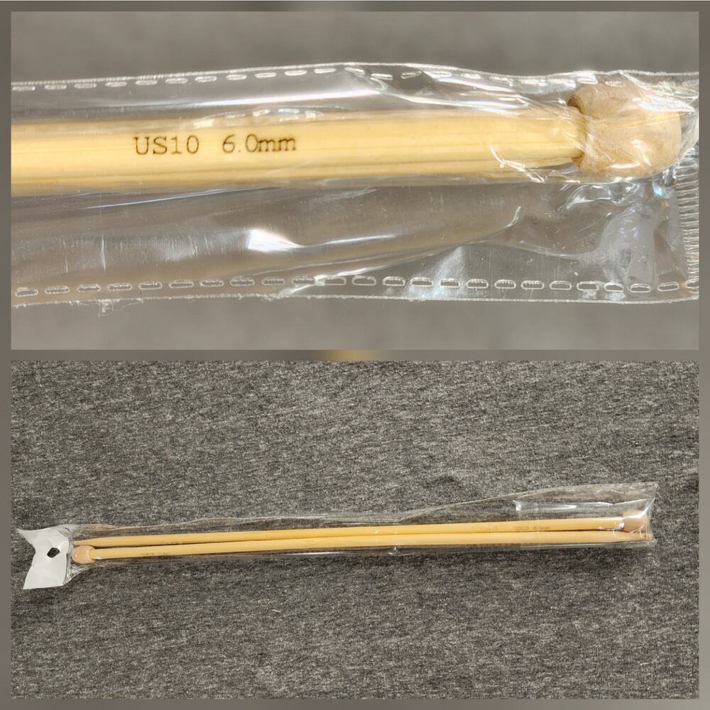 Bamboo Knitting‎ Needles 13" 6mm Ball End 52 pairs available other sizes too NEW